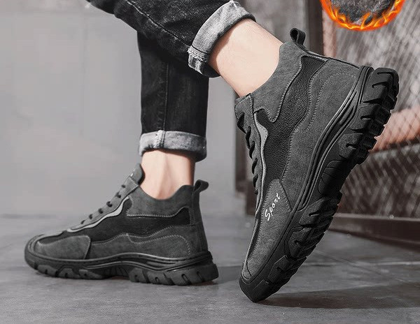 Ziemas vīriešu kedas ar šņorēm un oderi