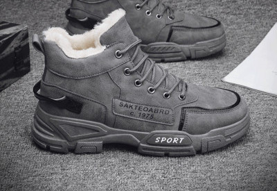 Ανδρικά χειμερινά παπούτσια - με επίπεδη σόλα και κορδόνια