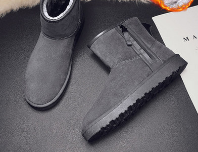 Ανδρικά μποτάκια με φόδρα και φερμουάρ
