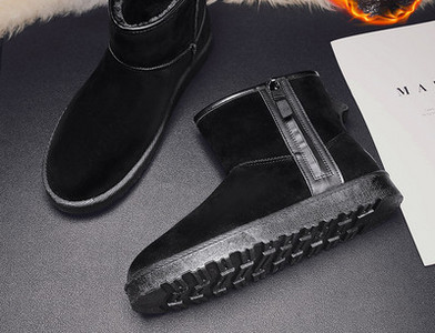 Ανδρικά μποτάκια με φόδρα και φερμουάρ