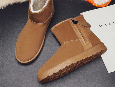 Ανδρικά μποτάκια με φόδρα και φερμουάρ