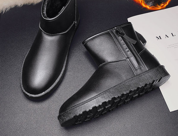 Ανδρικά μποτάκια με φόδρα και φερμουάρ