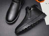 Ανδρικά μποτάκια με φόδρα και φερμουάρ