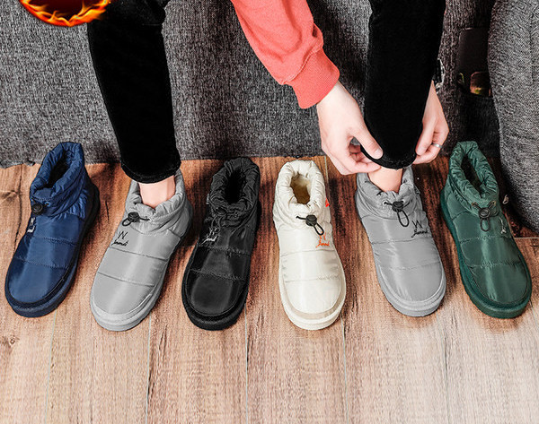 Vīriešu ziemas zābaki ar plakanu zoli