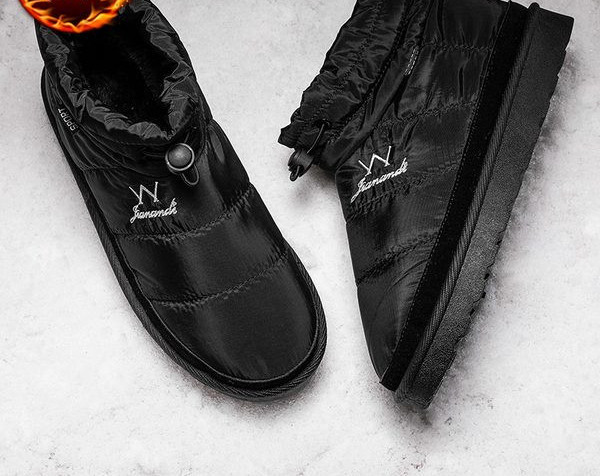 Vīriešu ziemas zābaki ar plakanu zoli