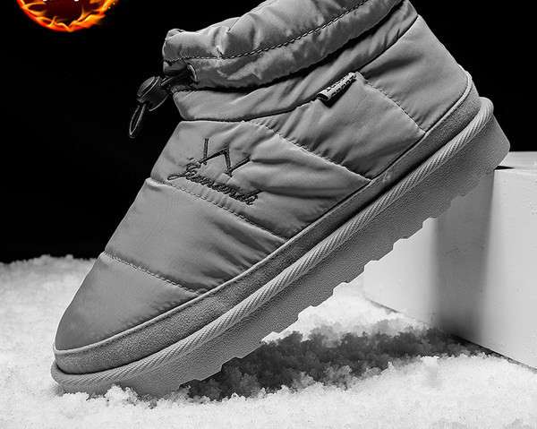 Vīriešu ziemas zābaki ar plakanu zoli