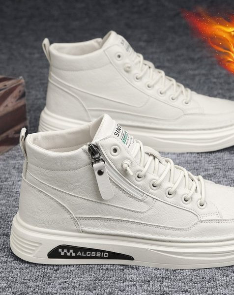 Vīriešu ādas apavi ar rāvējslēdzēju un šņorēm jauns modelis