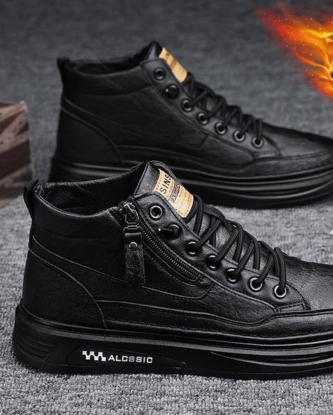 Vīriešu ādas apavi ar rāvējslēdzēju un šņorēm jauns modelis