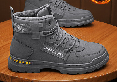 Χειμερινές μπότες με φόδρα και κορδόνια για άντρες