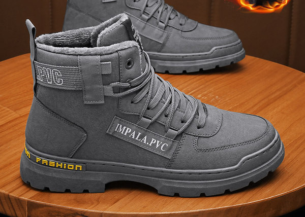 Χειμερινές μπότες με φόδρα και κορδόνια για άντρες