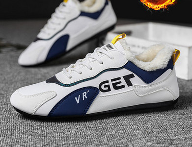 Ziemas vīriešu apavi no eko ādas ar plakanu zoli