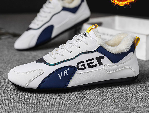 Ziemas vīriešu apavi no eko ādas ar plakanu zoli