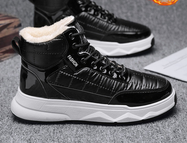 Vīriešu ziemas apavi ar biezu oderi un augstu zoli