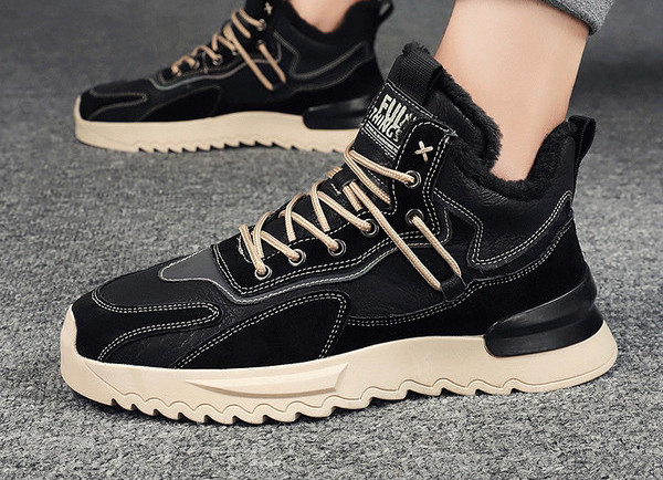 Ανδρικά χειμερινά παπούτσια - με τραχιά σόλα