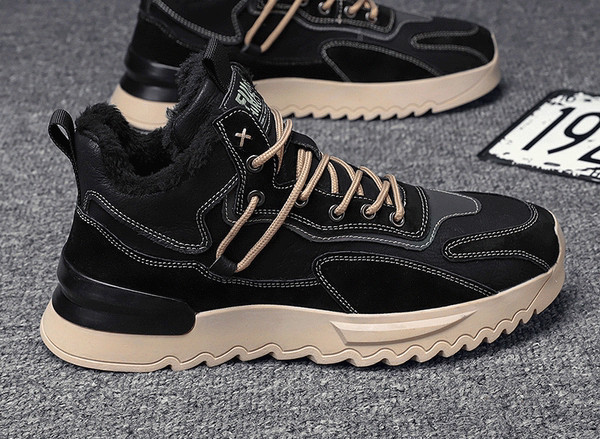 Ανδρικά χειμερινά παπούτσια - με τραχιά σόλα