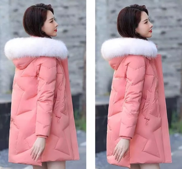 2022. gada jauna sieviešu ziemas jaka, parka ar kapuci, kokvilnas polsterējums, sieviešu jaka, garais mētelis, sieviete, liela izmēra 7XL, plāns, silts virsdrēbes