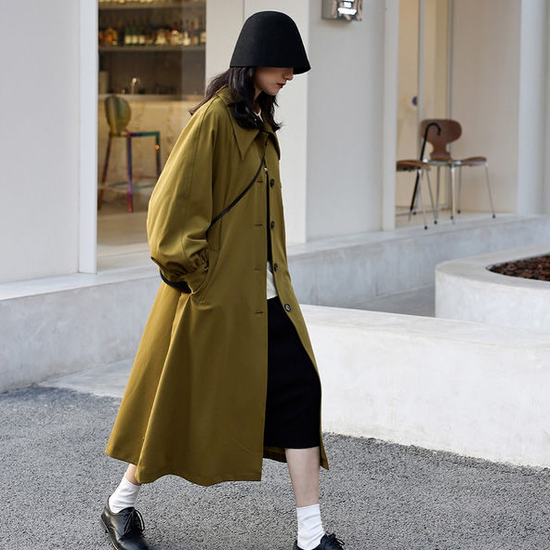 Trenčmētelis sievietēm 2021. gada jauns pavasara rudens augstas kvalitātes vējjaka franču britu mētelis modes virsdrēbes Eleganta modes retro virsdrēbes