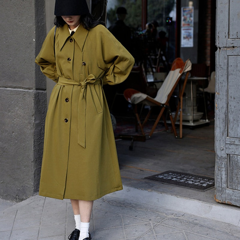 Trenčmētelis sievietēm 2021. gada jauns pavasara rudens augstas kvalitātes vējjaka franču britu mētelis modes virsdrēbes Eleganta modes retro virsdrēbes