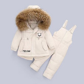 Dječja zimska puhasta jakna Komplet odjeće za djevojčice i dječake Snježno odijelo s debelim toplim krznom Dječji kombinezon Gornja odjeća Kombinezoni Kaputi za malu djecu