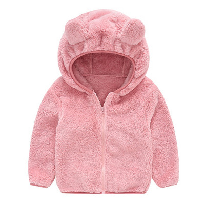 Βρεφικό χειμωνιάτικο βαμβακερό μπουφάν με γράμματα και βελούδινο ζεστό παλτό με κουκούλα, έντονα ρούχα ποιότητας 2-5 ετών Beibei