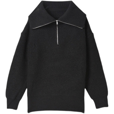 Sieviešu džemperi, 2022. gada rudens ziemas augšdaļa ar garām piedurknēm, brīvi adīti bruņurupuču kakla rāvējslēdzēji, vienkrāsains džemperis sieviešu lielizmēra džemperis