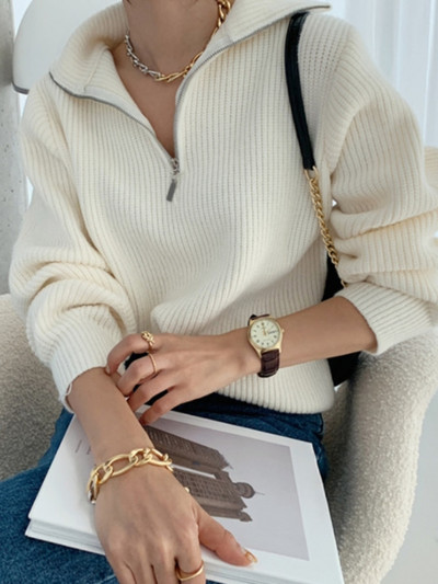 Sieviešu džemperi, 2022. gada rudens ziemas augšdaļa ar garām piedurknēm, brīvi adīti bruņurupuču kakla rāvējslēdzēji, vienkrāsains džemperis sieviešu lielizmēra džemperis