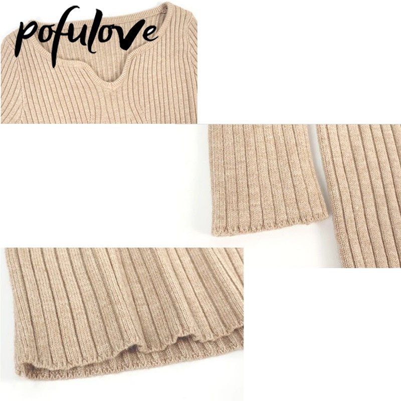 Sieviešu džemperis, džemperis ar V kakla izgriezumu, garām piedurknēm, trikotāžas džemperis, plāns korejiešu, plāns, ciets, pamata trikotāžas džemperis rudens un ziemas sezonai
