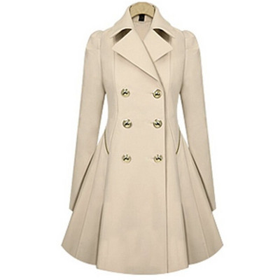 2020. ženski modni zimski trenč kaput s dvostrukim kopčanjem, dugih rukava, dugih rukava, uski, uski ženski kaput