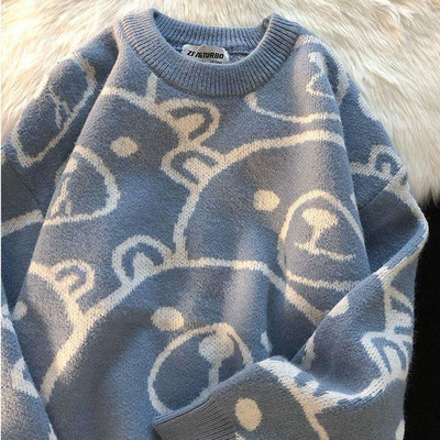 Sieviešu džemperi Sieviešu Lielizmēra Anime Y2k Ielas apģērbi ar garām piedurknēm Goth Winter Vintage apģērbi Estētiski Kawaii Topi Puloveri