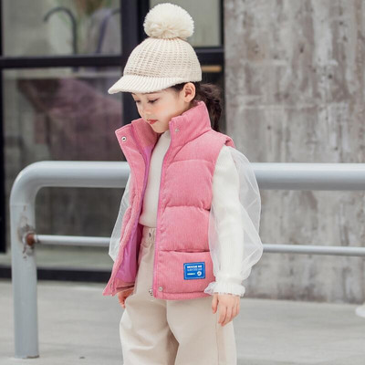Νέο Φθινοπωρινό Κοτλέ Κοριτσίστικο Ζεστό Γιλέκο Χειμώνα Αγόρια Χοντρό Γιλέκο Παιδικά Πανωφόρια Παιδικά Βαμβακερά Μπουφάν Γιλέκο για 2-10 Χρόνια