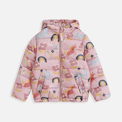 Gyerek lányok télikabát 2022 hosszú ujjú kapucnis felsőruházat meleg gyerek kisgyermek divat vastag pamut párnázott ruházat