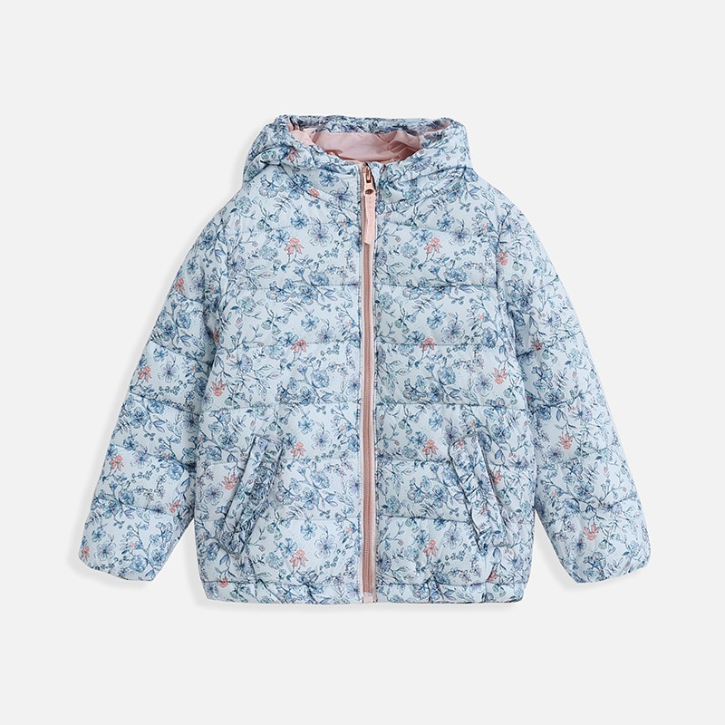 Gyerek lányok télikabát 2022 hosszú ujjú kapucnis felsőruházat meleg gyerek kisgyermek divat vastag pamut párnázott ruházat