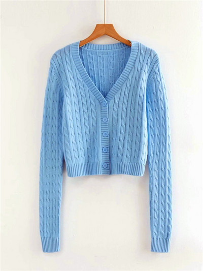 Brandy Mandy pulóverek női fehér kötött pulóver őszi téli V nyakú hosszú ujjú kötött pulóver sötétkék pulóver Brandy lány pulóver