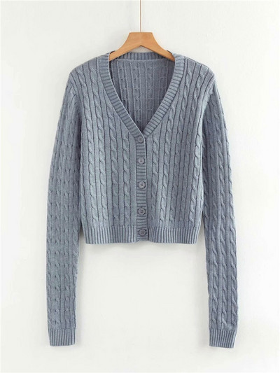 Brandy Mandy pulóverek női fehér kötött pulóver őszi téli V nyakú hosszú ujjú kötött pulóver sötétkék pulóver Brandy lány pulóver