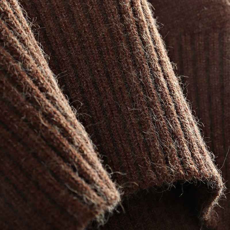 MASTGOU Lielizmēra ziemas biezs džemperis sieviešu trikotāžas kašmira džemperis džemperis ar garām piedurknēm brīvs džemperis ar brīvu apkakli