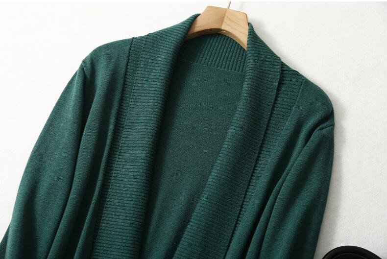 Sieviešu īstā zīdkoka zīda kašmira maisījuma krekls ar garām piedurknēm garām jaciņa džemperis LY016