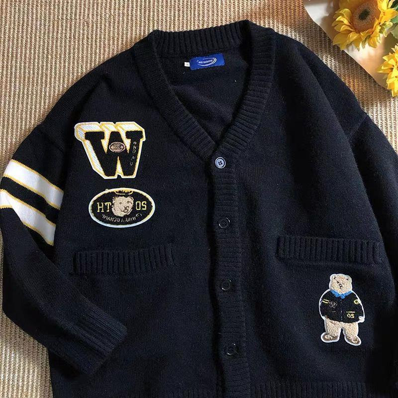 2021. gada rudens un ziemas jauns džemperis lācis pastnieks slinks vēja džemperis salds jaciņš jaka brīvs ārējais apģērbs koledžas vēja džemperis