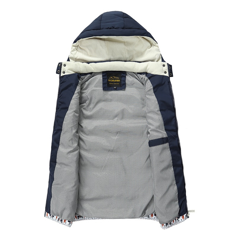 Debeli muški prsluk Zimski ležerni prsluk Muška topla jakna bez rukava Kaputi Kapa Odvojivi donji prsluk Muška velika veličina 5XL