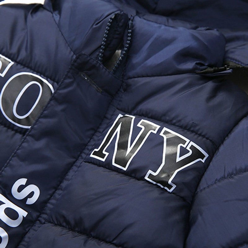 2022 Keep Warm Boys Jacket Φθινοπωρινό χειμώνα Νέο γούνινο γιακά παλτό με κουκούλα και φερμουάρ Εξωτερικά ρούχα Δώρο γενεθλίων 2-5 ετών Παιδικά ρούχα