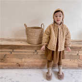 Κοριτσίστικα παιδικά παλτό για κορίτσια 2021 Fashion Thicken Velvet Χειμερινό Φθινοπωρινό Top Βαμβακερή ζακέτα Παιδικά ρούχα