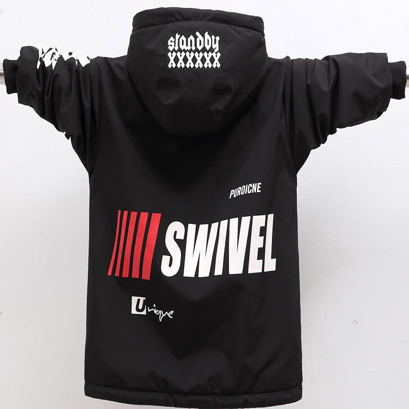 Ανοιξιάτικο και φθινόπωρο μπουφάν για αγόρι 2022 Κορεατική έκδοση παλτό διπλής όψης μεσαίου μήκους Casual Παιδικά ρούχα με κουκούλα