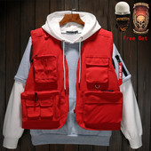 Ανδρικό γιλέκο πολλαπλών τσέπης Τακτικά ρούχα κυνηγιού Αμάνικα μπουφάν Ανδρικό περιστασιακό γιλέκο Slim Fit Αντρικά ρούχα Φωτογράφος