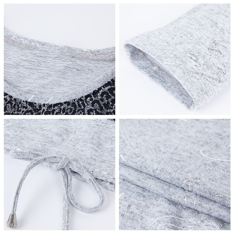 Astrid Sieviešu blūzes 2022 Top Sieviešu Lielizmēra Garām piedurknēm Vintage Fashion Leopard Print svītras pamata Apģērbs Sieviešu T-krekli