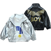 Φθινοπωρινά παλτό για αγόρια Φτερά Διακόσμηση για αγόρι γράμμα Όμορφο μπουφάν για παιδιά Παιδικό αντιανεμικό πανωφόρι δώρο γενεθλίων