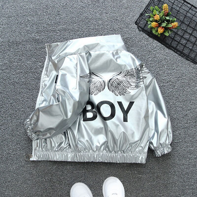 Φθινοπωρινά παλτό για αγόρια Φτερά Διακόσμηση για αγόρι γράμμα Όμορφο μπουφάν για παιδιά Παιδικό αντιανεμικό πανωφόρι δώρο γενεθλίων