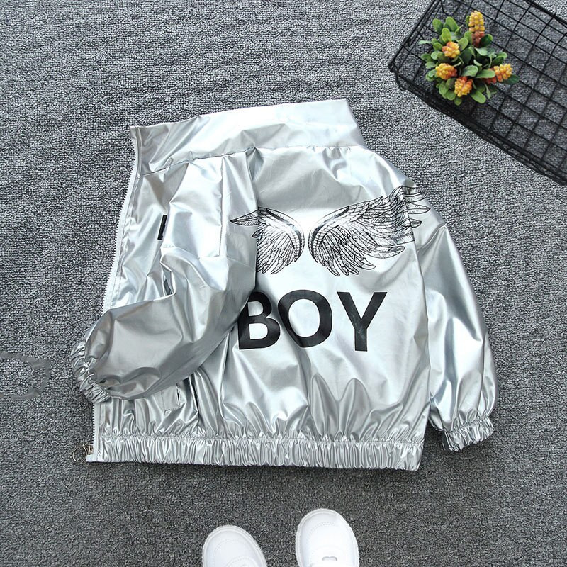 Φθινοπωρινά παλτό για αγόρια Φτερά Διακόσμηση για αγόρι γράμμα Όμορφο μπουφάν για παιδιά Παιδικό αντιανεμικό πανωφόρι δώρο γενεθλίων