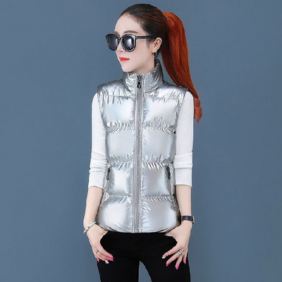 Ανοιξιάτικο φθινόπωρο, χειμερινό ανδρικό γιλέκο γυαλιστερό, χειμωνιάτικο γιλέκο με κουκούλα, ανδρικό αδιάβροχο γιλέκο αμάνικο μπουφάν 2022 Νέο