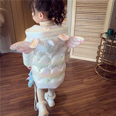 Baby Girl Ziemas jaka Cute Unicorn Krāsaini Mēteļi Meitenēm Silti Ar kapuci Parka Snowsuit Vēja necaurlaidīgs Bērnu Virsdrēbes Apģērbs
