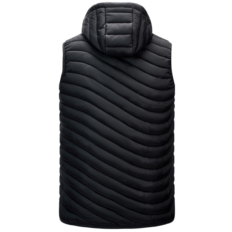 2021 Νέο αφαιρούμενο καπέλο ανδρικό γιλέκο Απλό μονόχρωμο Ζεστό ανδρικό μπουφάν και παλτό Άνετα ανδρικά γιλέκα χειμερινής μόδας
