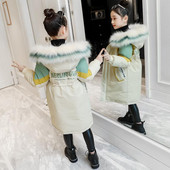 -30 Zimska dječja odjeća Punjačka pamučna jakna Teen Topli kaput od umjetnog krzna Gornja odjeća Odjeća Dječja parka Odjeća s kapuljačom za djevojčice 4-15 godina